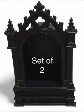 2026 Target Bullseye Halloween Black Gothic Cathedral Window Fireplace Display